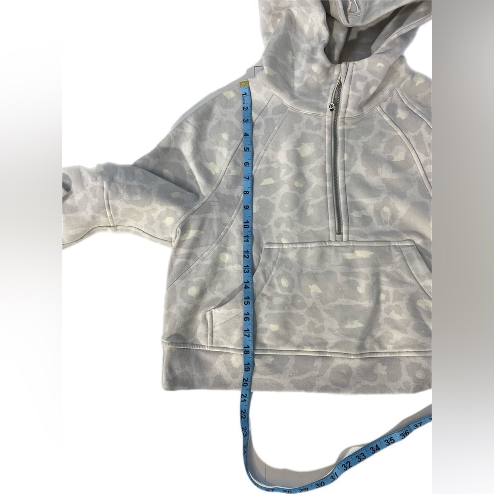 Lululemon spray leopard scuba Oversized half zip hoodie M/L - Picture 3 of 9